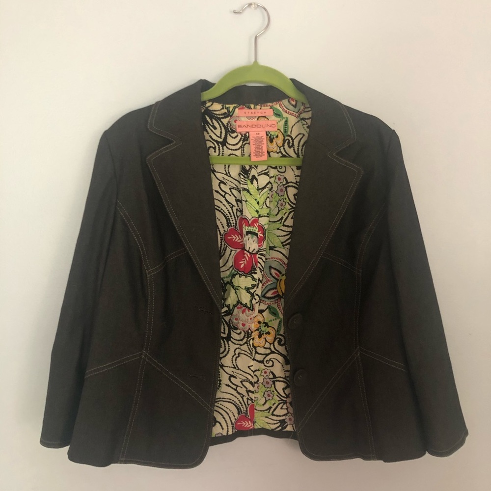 Bandolino stretch black denim jacket